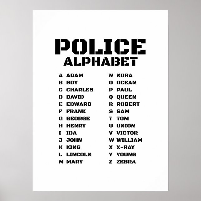 Poster Alphabet de police d'Adam à Zebra (Devant)