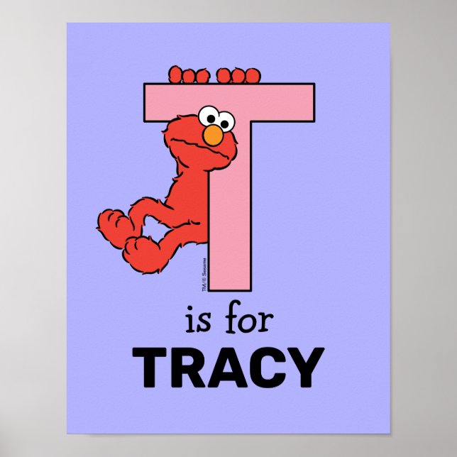 Poster Alphabet d'Elmo | T Rose (Devant)