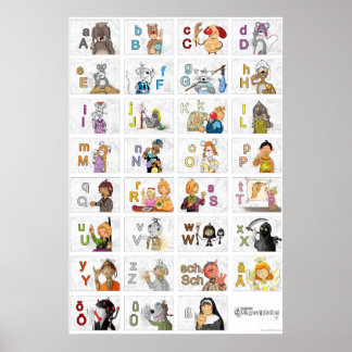 Poster Alphabet digital allemand II