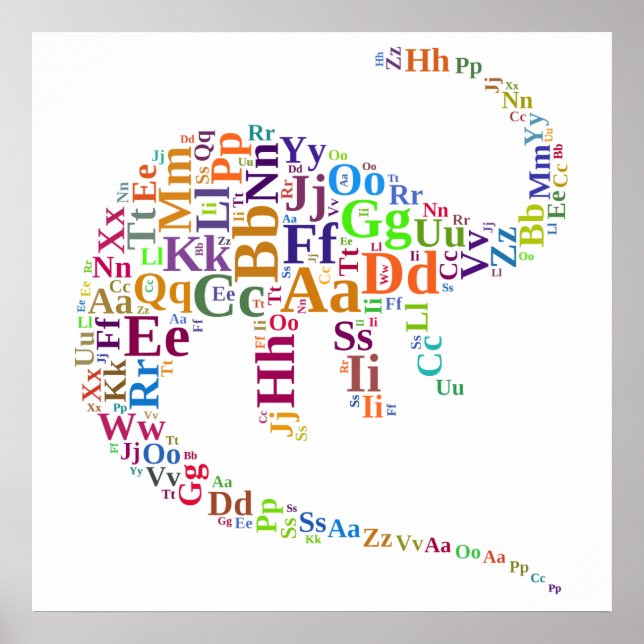 Poster alphabet Dino (Devant)