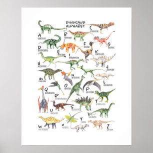 Poster Alphabet Dinosaure