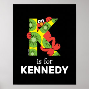 Poster Alphabet Elmo   K Kiwi