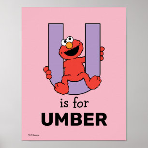 Poster Alphabet Elmo   U Violet