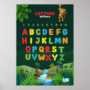 Poster Alphabet en jungle