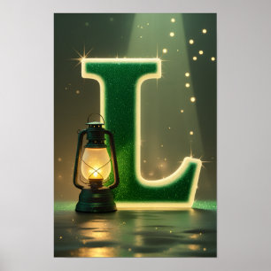 Poster Alphabet Enfants Halloween ABC Lettre L