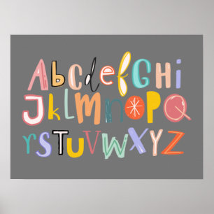 Poster Alphabet enfants typographie cool