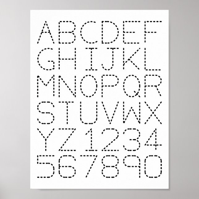 Poster alphabet et numéro (Devant)
