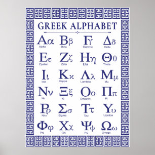 Poster alphabet grec