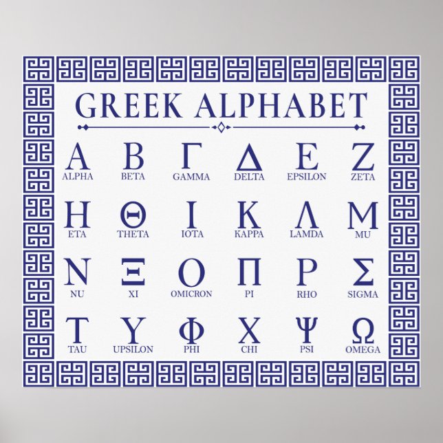 Poster Alphabet grec (Devant)