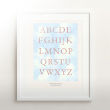 Alphabet – L'affiche murale ABC de la nurserie Blu
