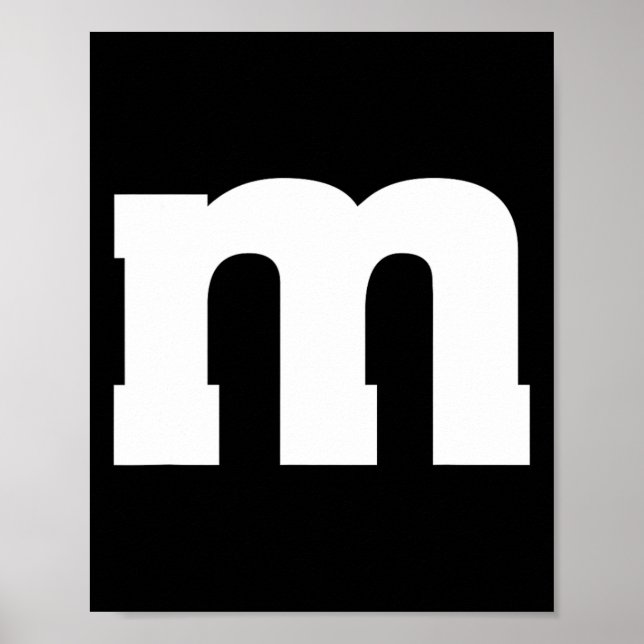 Poster Alphabet majuscule M (Devant)