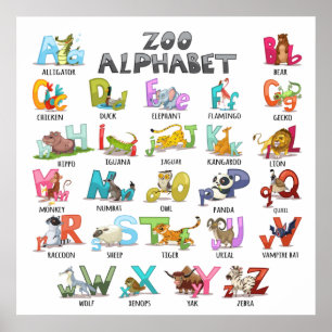 Poster Alphabet mignon