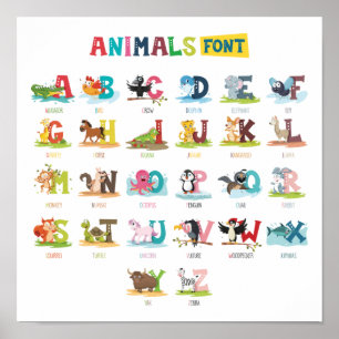 Poster Alphabet mignon