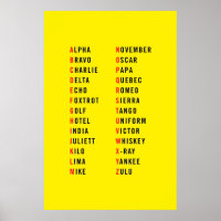 Alphabet militaire Jaune