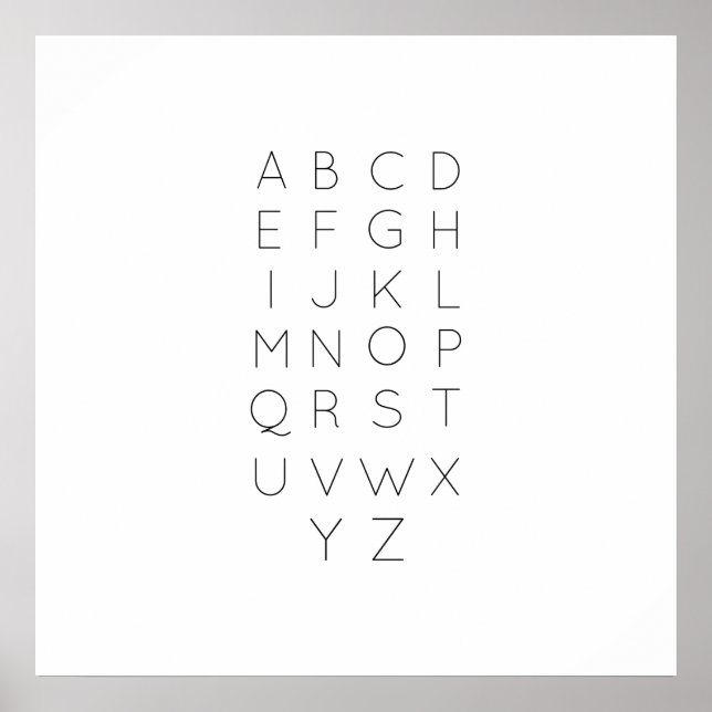 Poster Alphabet, Mur (Devant)
