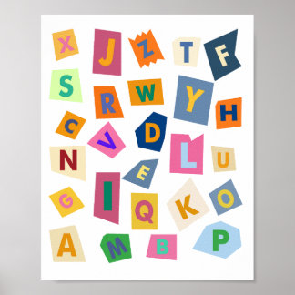 Poster Alphabet Mur Art pour votre(vos) chambre(s) enfant