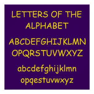Poster Alphabet par Janz Purple ABC