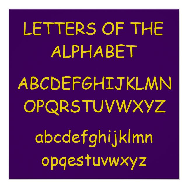 Poster Alphabet par Janz Purple ABC (Devant)