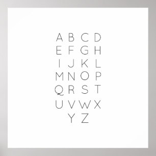 Poster Alphabet Print, Wall Art