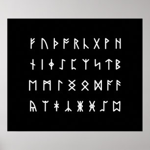 Poster Alphabet Runique [Futhorc]