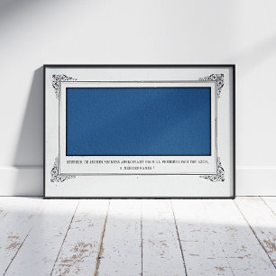 Poster Alphonse Allais, Poisson d'avril, Bleu, Art Abstra