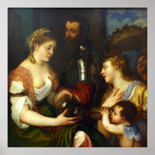 Poster Alphonse d'Alvalos, Marquis del Vasto - Titian