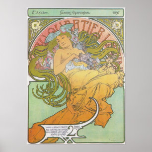 Poster Alphonse Mucha - Au Quartier Latin Print