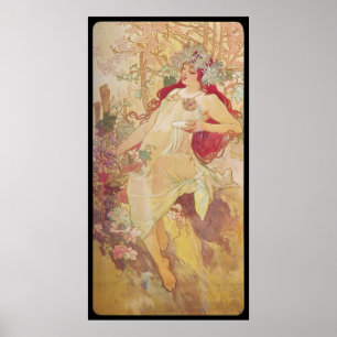 Poster Alphonse Mucha Automne