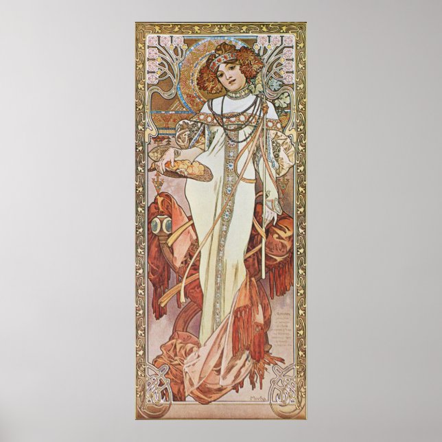 Poster Alphonse Mucha. Automne/Automne, c.1903 (Devant)