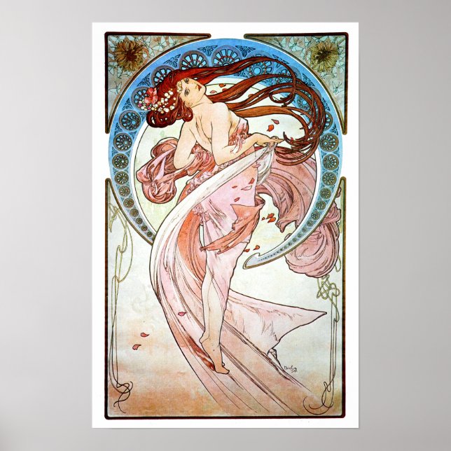 Poster Alphonse Mucha Dance (Devant)