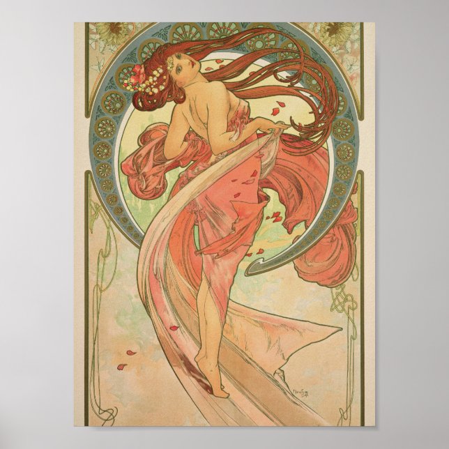 Poster Alphonse Mucha - Danse (Devant)
