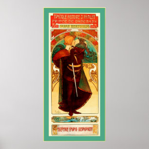 Poster ~ Alphonse Mucha de Hamlet de ~ de Sarah Bernhardt
