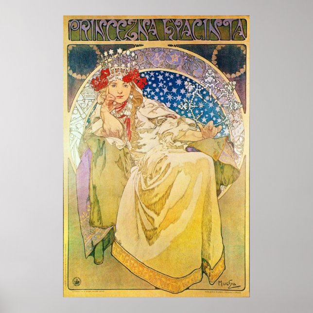 Poster Alphonse Mucha déesse (Devant)