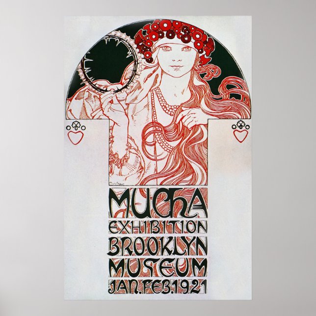 Poster Alphonse Mucha. Exposition Mucha, 1921 (Devant)