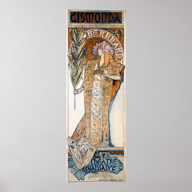 Poster Alphonse Mucha - Gismonda - Art Nouveau (Devant)