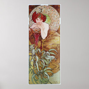 Poster Alphonse Mucha.L 'Emeraude/Emerald, 1900