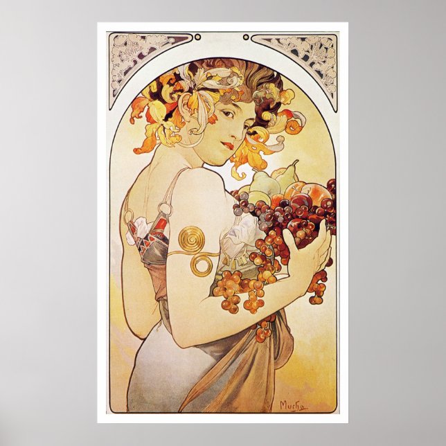 Poster Alphonse Mucha. Le Fruit/Fruit, c.1897 (Devant)