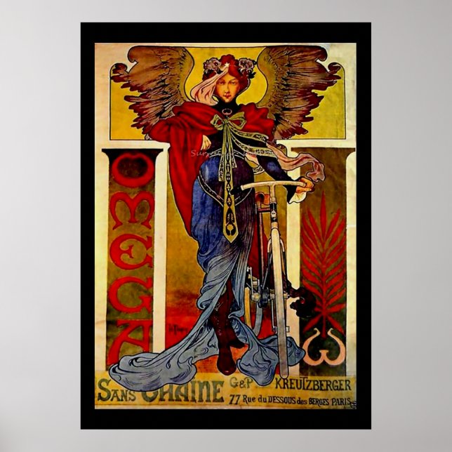 Poster Alphonse Mucha Magnifique femme Art Nouveau #39 (Devant)