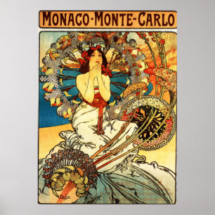 Poster Alphonse Mucha - Monaco Monte Carlo