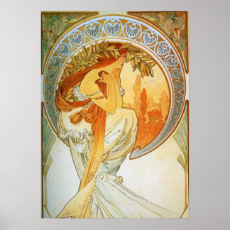 Poster Alphonse Mucha - Poésie