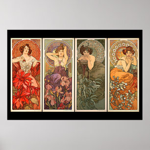 Poster Alphonse Mucha Precious Stones