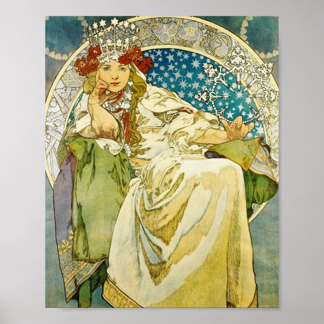 Poster Alphonse Mucha Princess Hyacinth Art Nouveau (Devant)