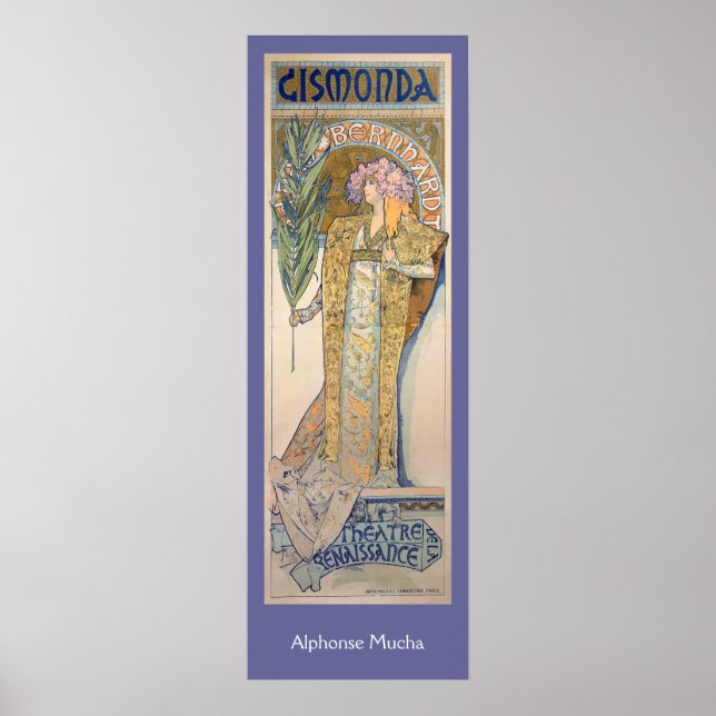 Poster Alphonse Mucha - Sarah Bernhard Peinture (Devant)