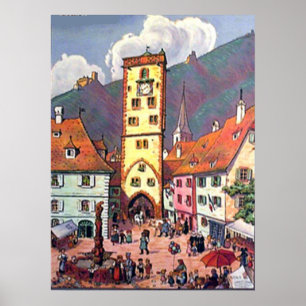 Poster Alsace et Lorraine Vintage Imprimer