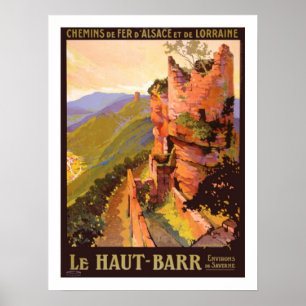 Poster Alsace France Vintage Travel