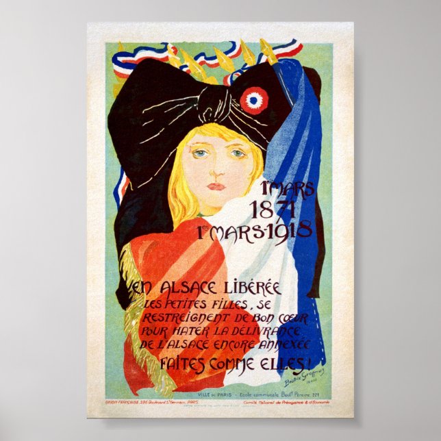 Poster Alsace libérée - Français (Devant)