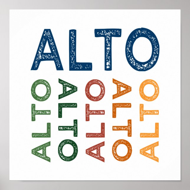 Poster Alto coloré (Devant)