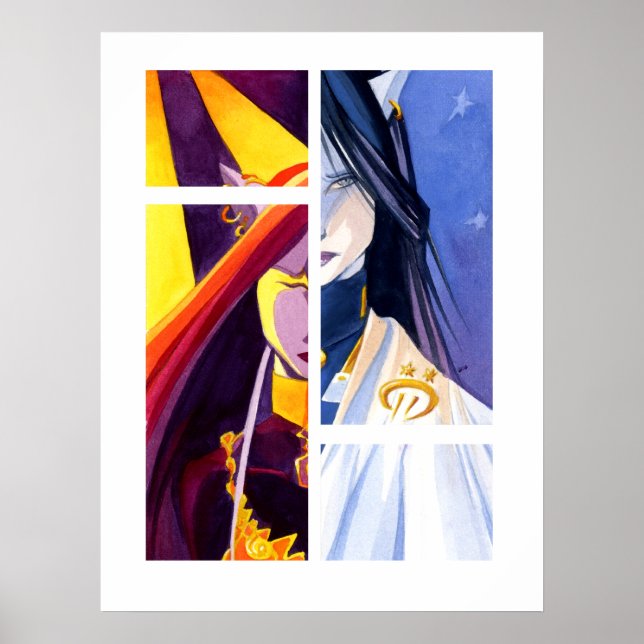 Poster Alysha fenêtre en verre tendu de chute (Devant)