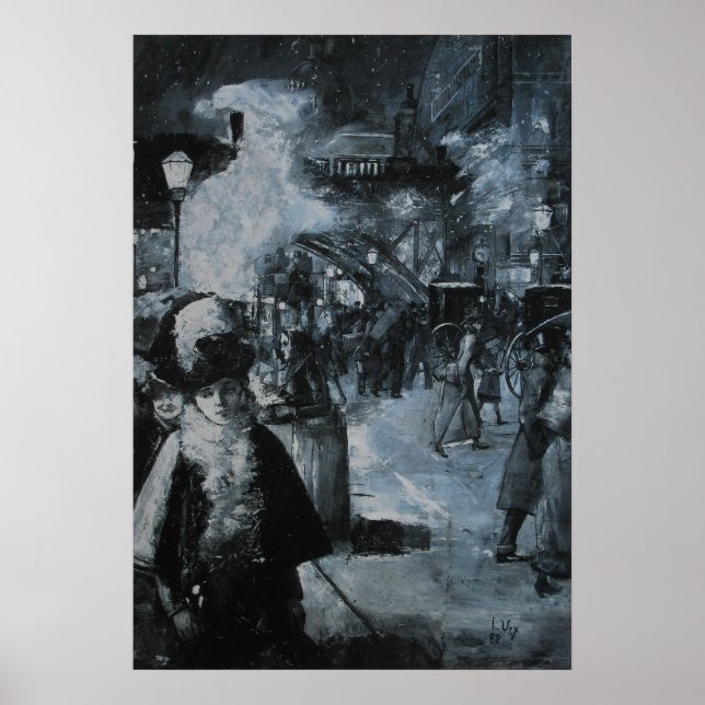 Poster AM Bahnhof Friedrichstraße (Devant)