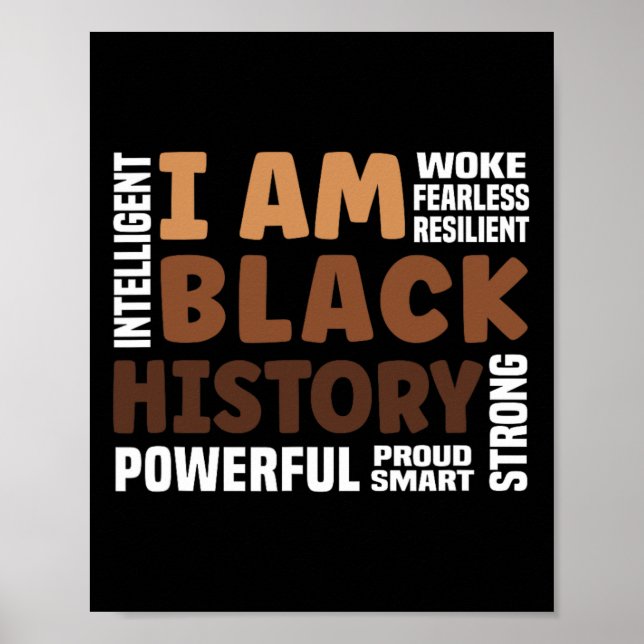 Poster Am Black History Mois de l'histoire des Noirs fièr (Devant)